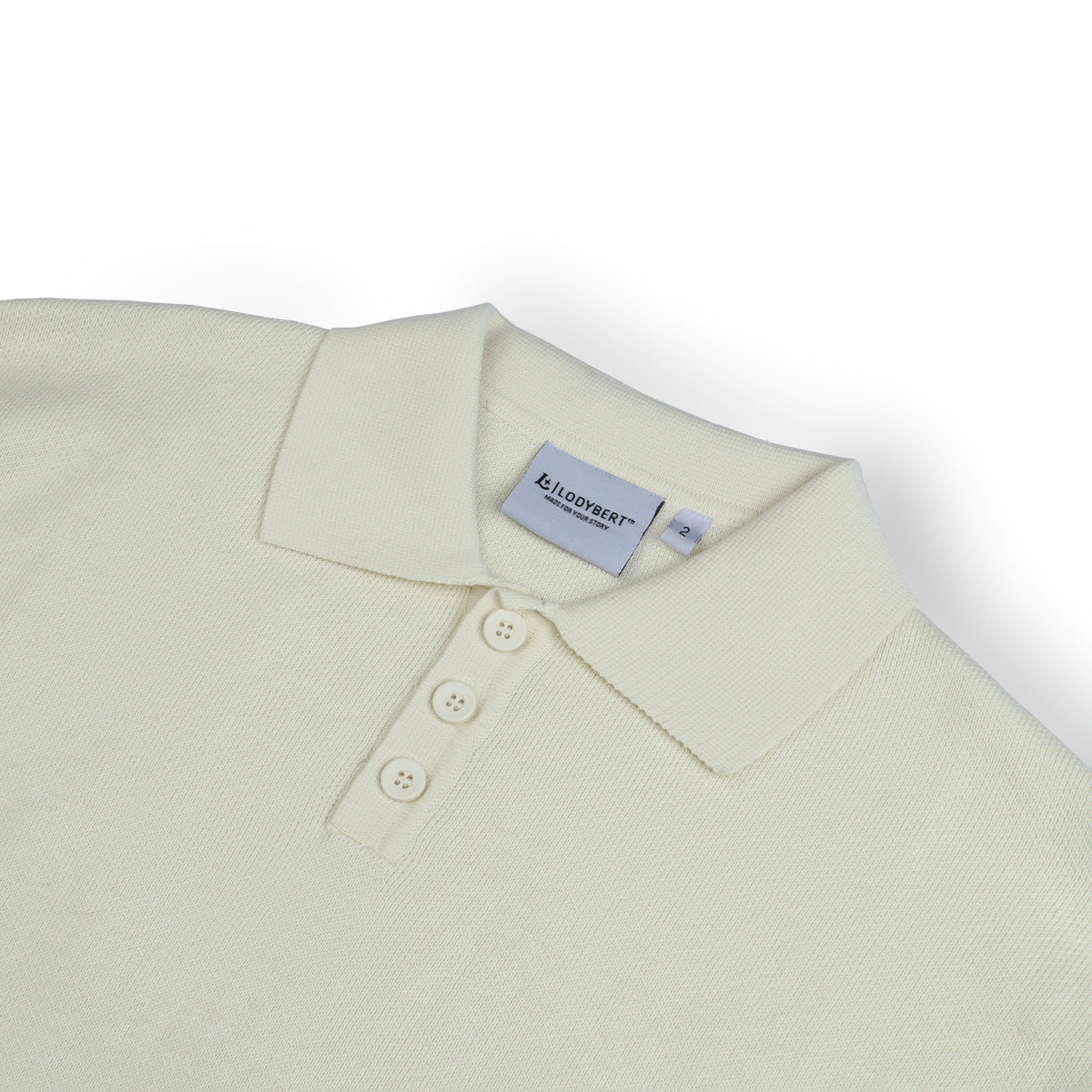 Knit Polo - Purlesse Oat White