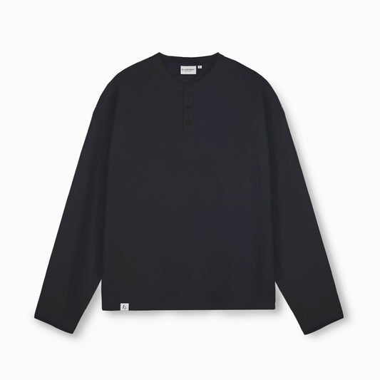 Henley Shirt - Effortless Daily Black